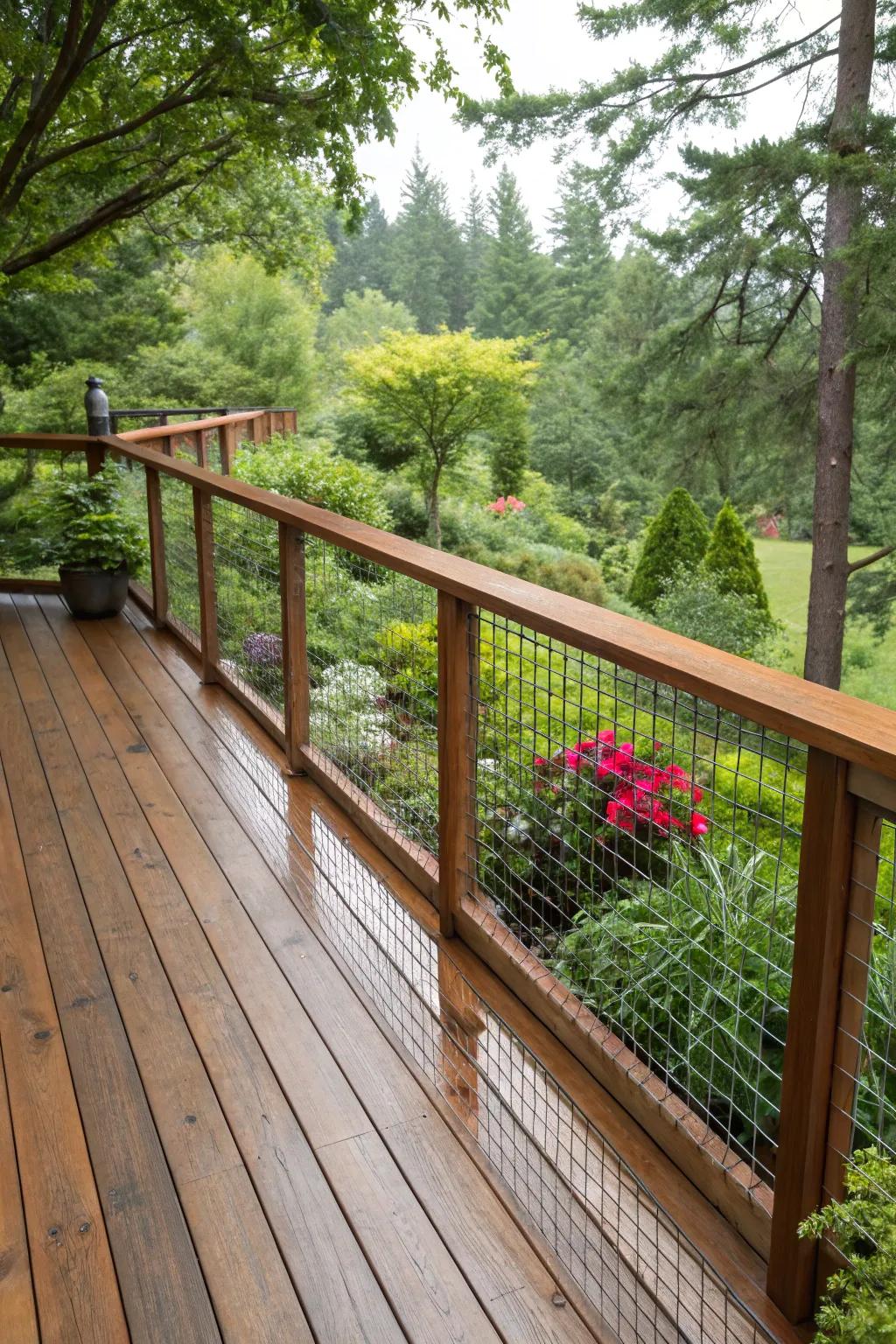 Natural finishes provide an eco-friendly and harmonious deck appearance.