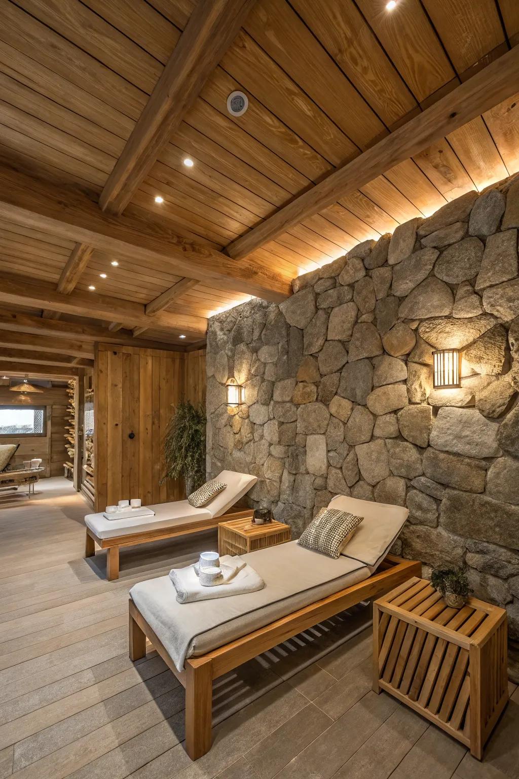A room with natural materials and a comfortable vibe