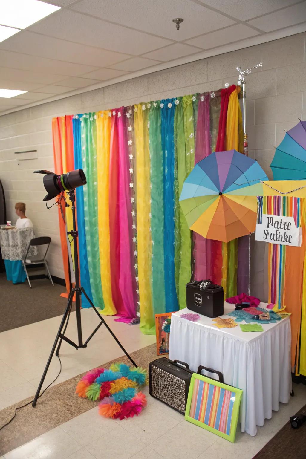 Craft memorable moments with a streamer photo spot.