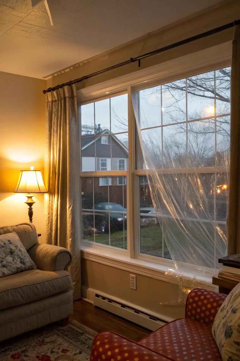 Plastic covering offers a fast, short-term solution.