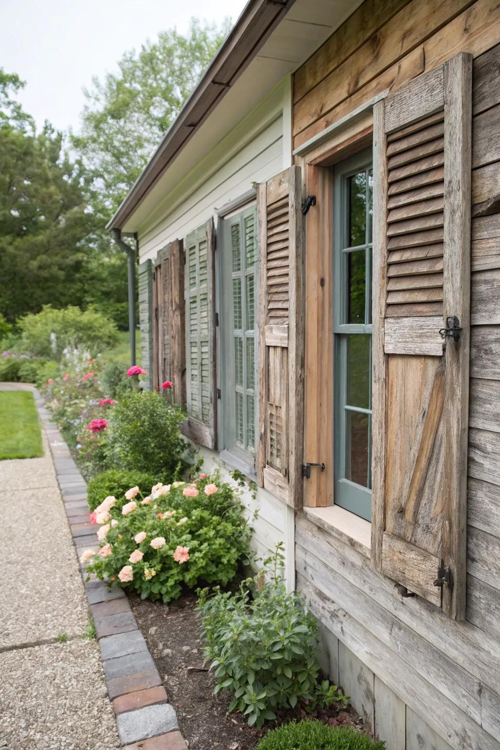 Wood guards that have been used again offer lasting charm and a special look.
