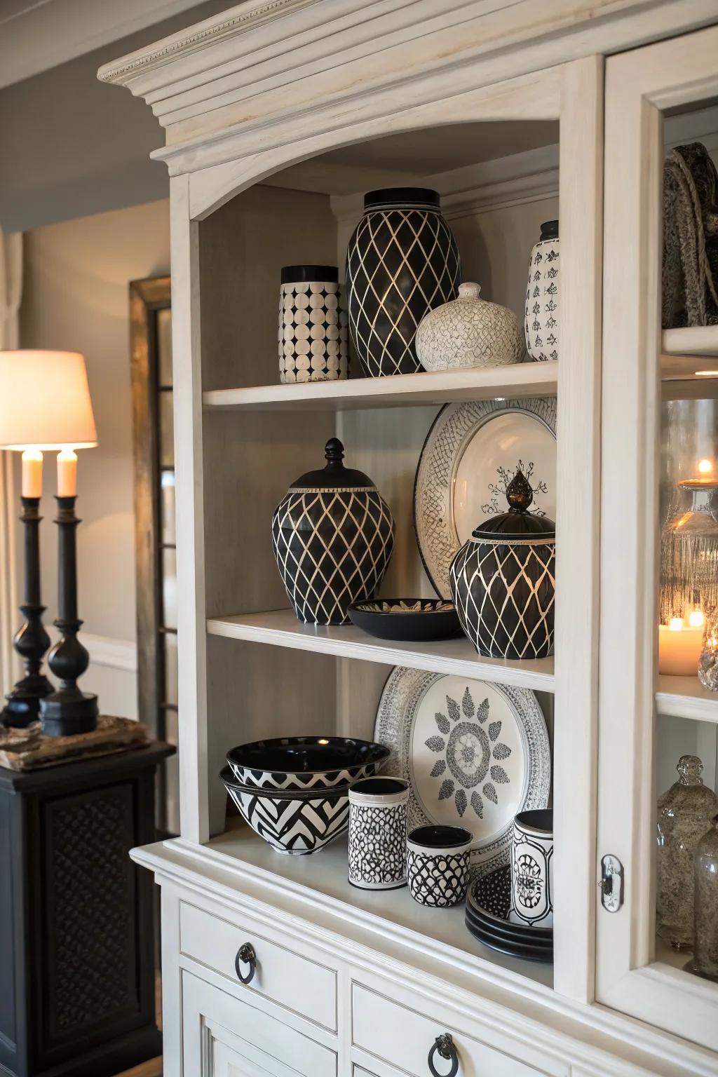 A monochrome palette creates a chic and cohesive look.