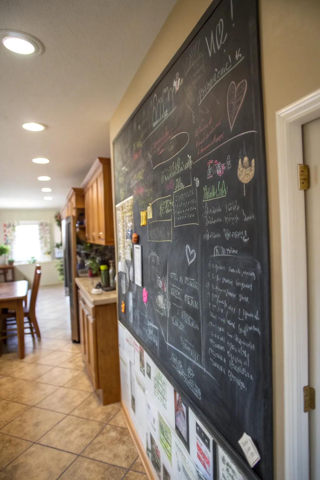 Both fun and useful are chalkboards.