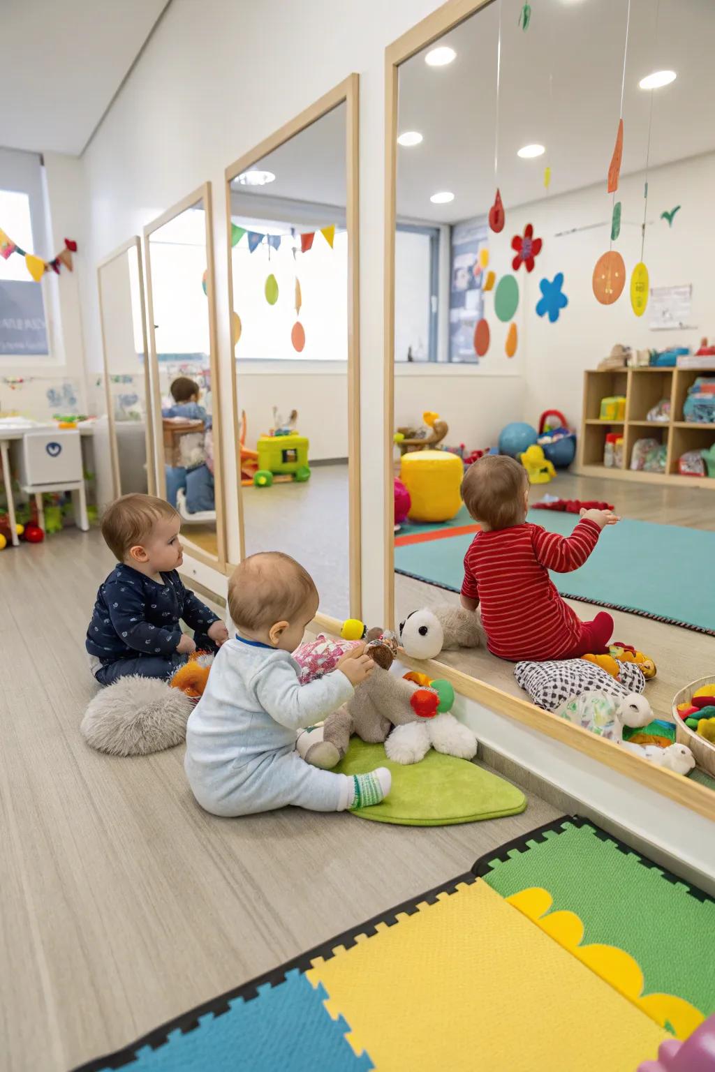 Mirror play supports emotional and social development.