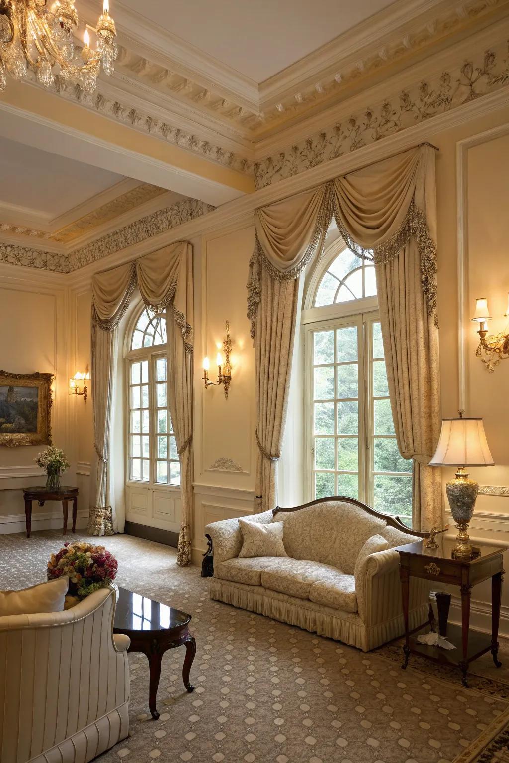 Cream frames provide subtle beauty and warmth.