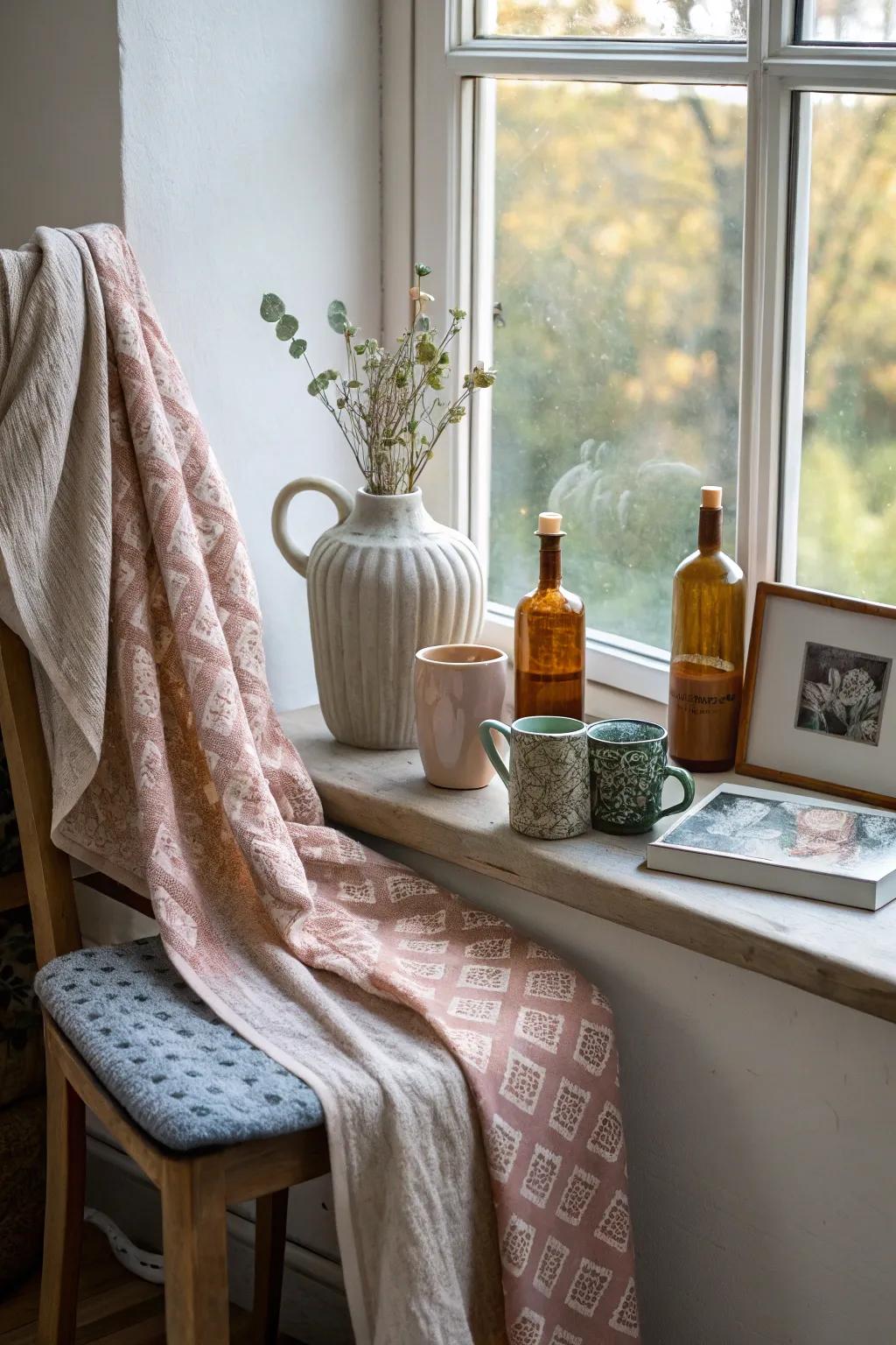 Layering diverse textures enhances depth and visual fascination.