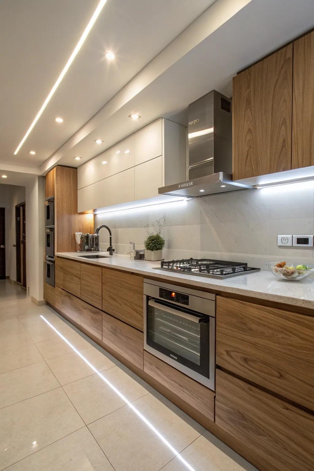 Built-in lighting increases both use and vibe.