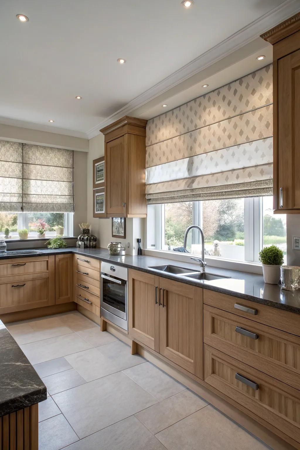 Custom shades add a personal touch to your kitchen.