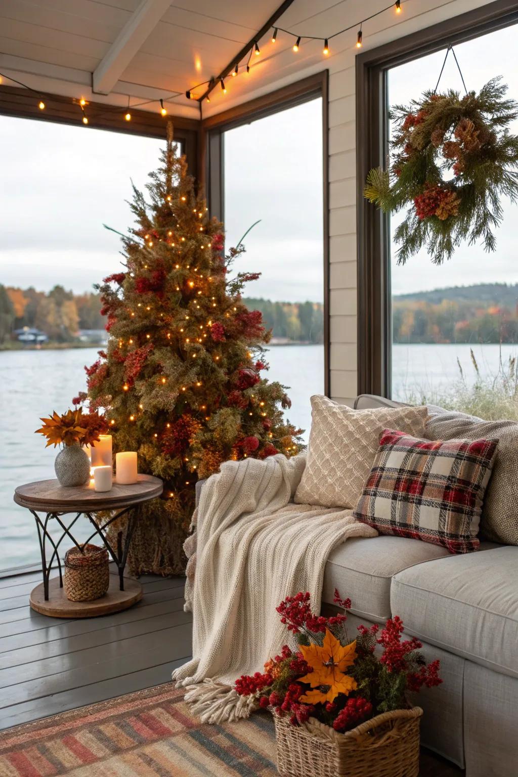 Seasonal design pieces keep the space vibrant and spirited.