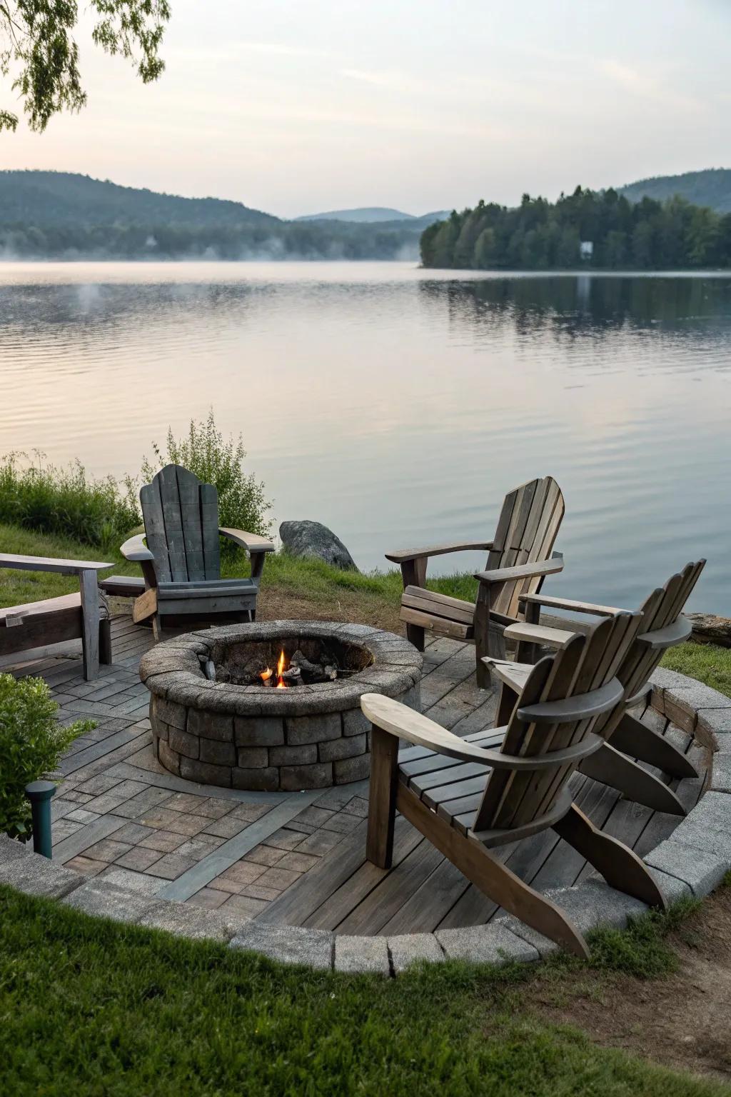 An encircling seating layout fosters a welcoming and social atmosphere.