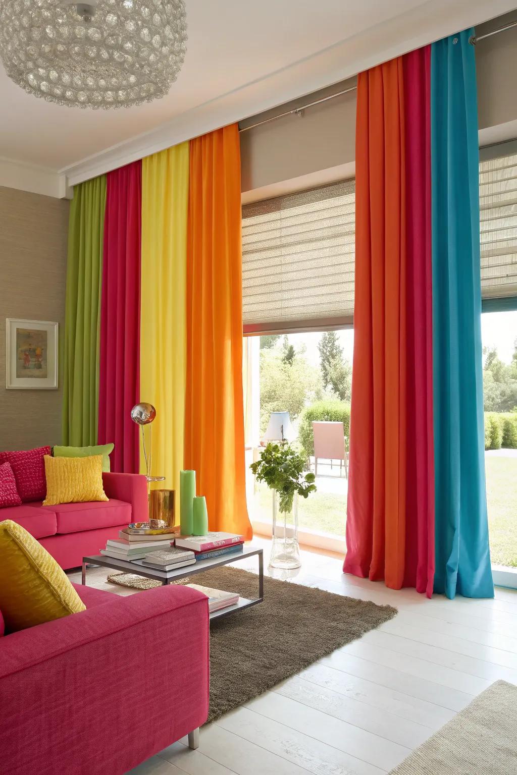 Color blocking adds a fun edge to your space.