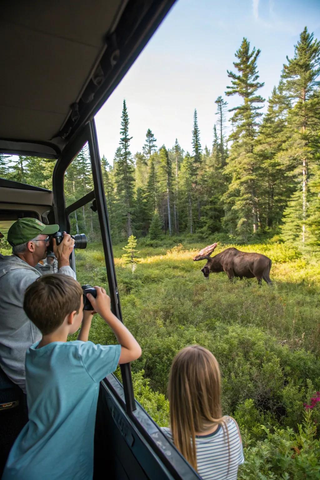 A thrilling wildlife expedition experience in Maine.