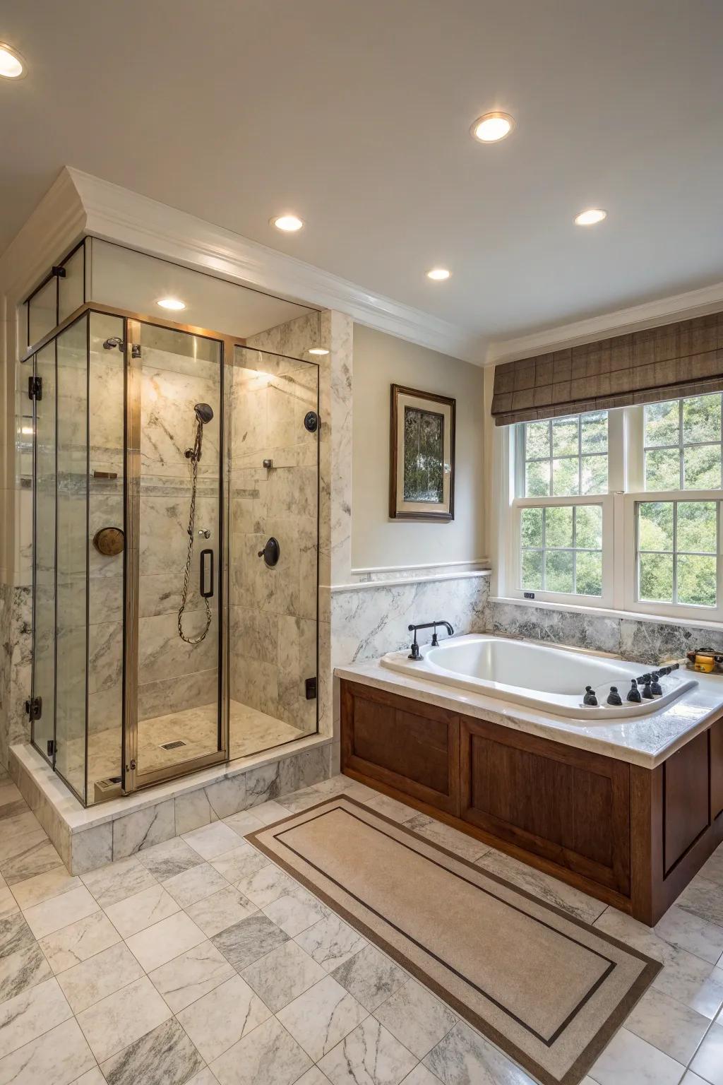 You can experience a spa-like experience in the comfort of your own home with a steam shower.