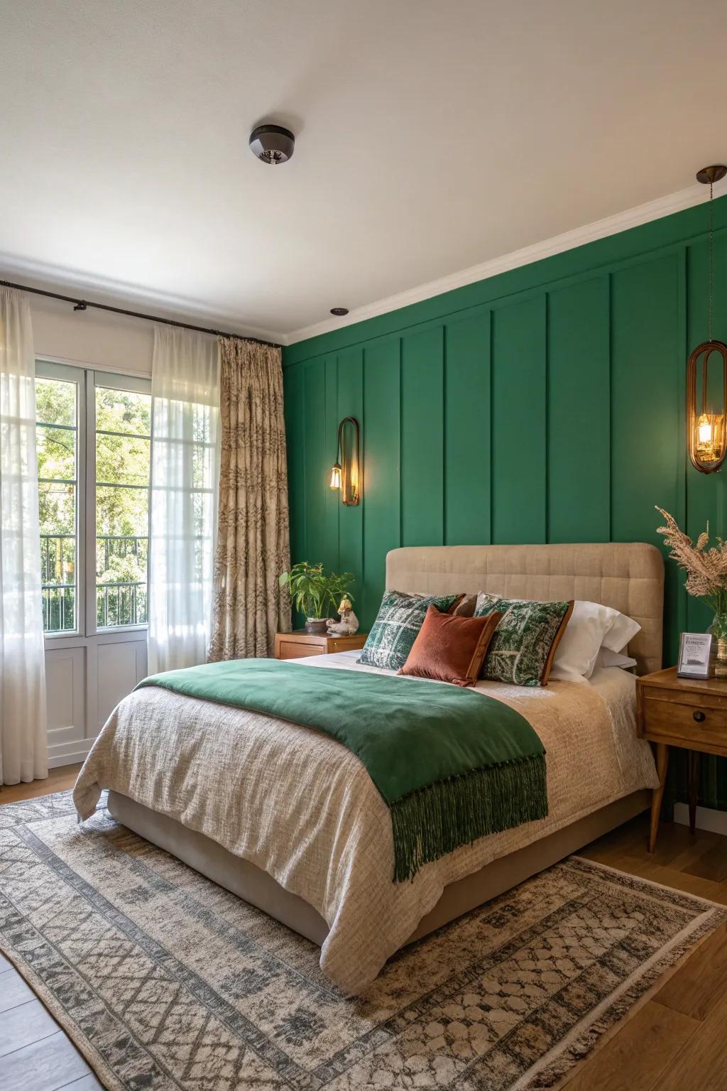 A bold accent wall can be the focal point of a room.