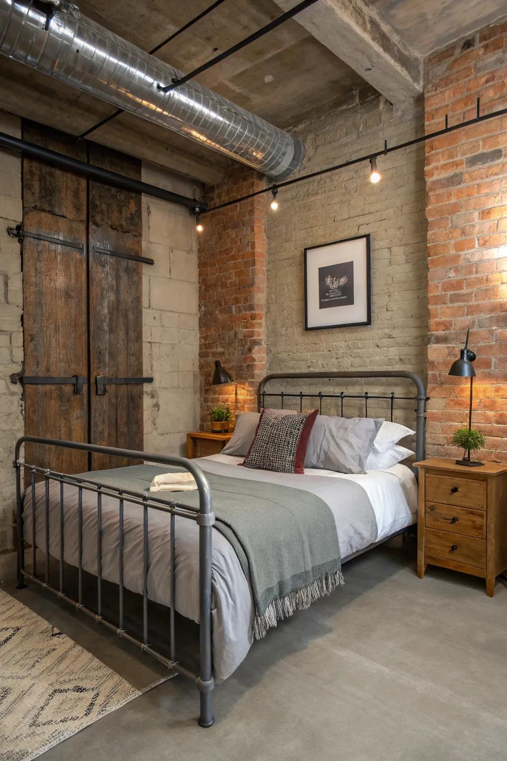 Industrial touches bring a bold vibe.