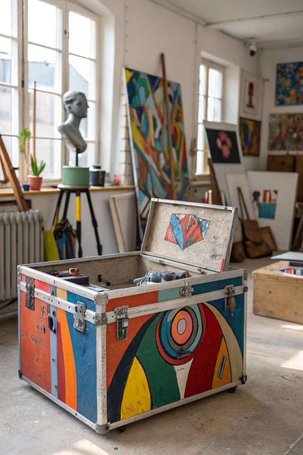 Free-form art makes your chest a one-of-a-kind masterpiece.