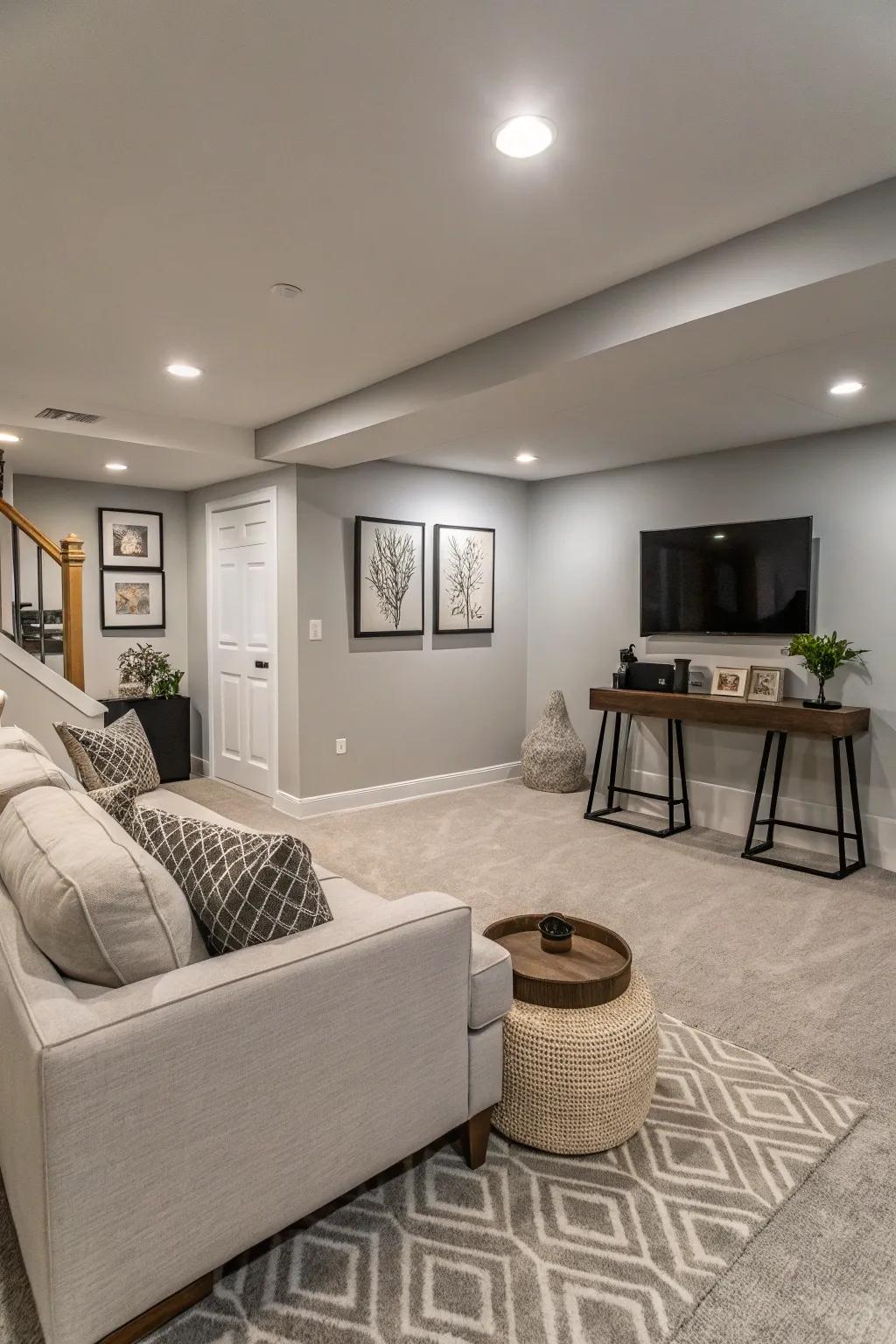 Pale pebble delivers a polished and contemporary impression.