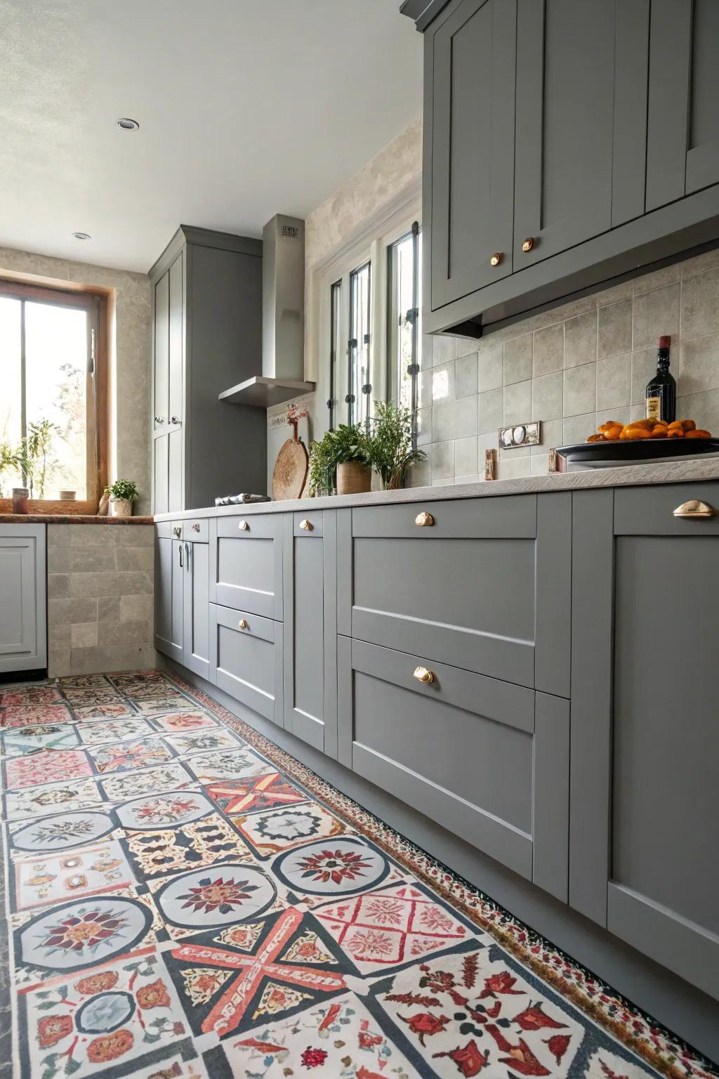 Make a declaration with striking flooring.