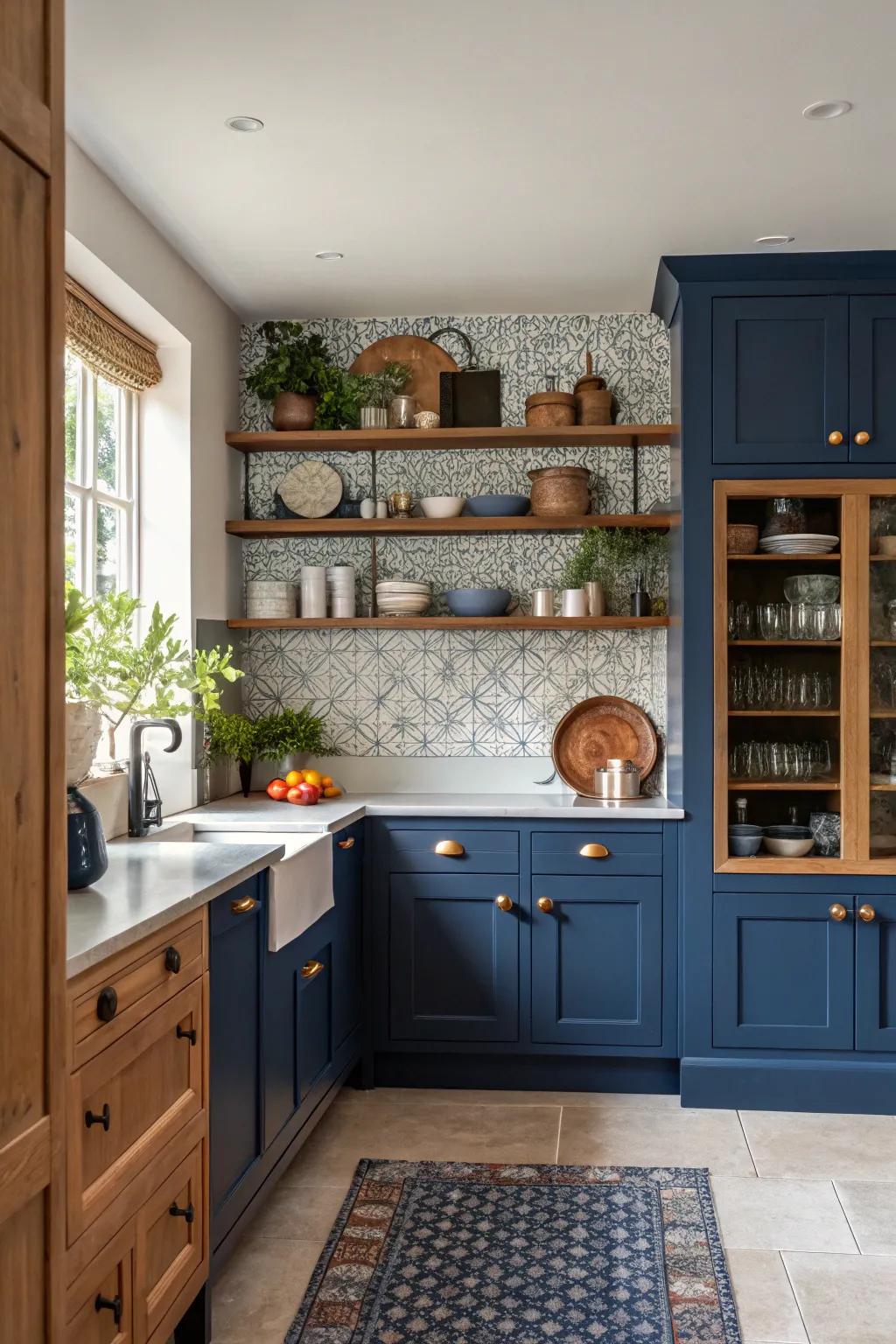A deep sea embellished divider infuses depth and a focal feature to culinary designs.
