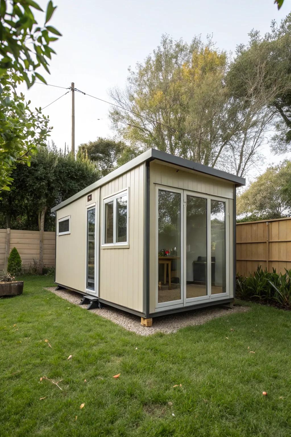 Mobile sheds offer design versatility and convenience.
