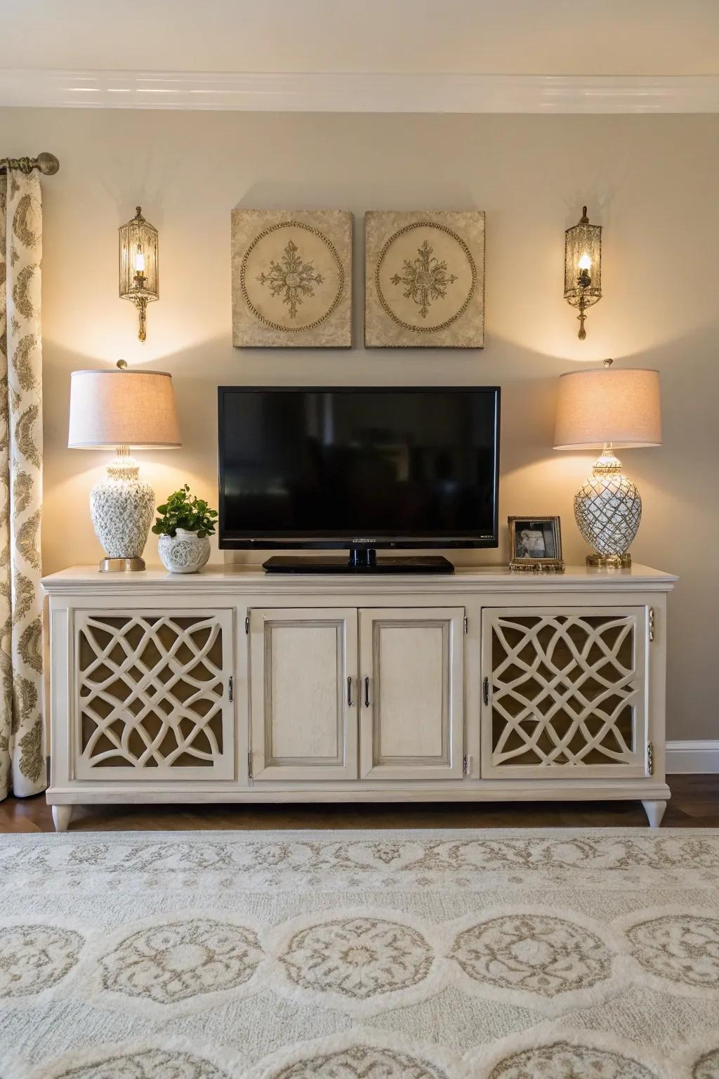 Symmetrical items creating harmony.