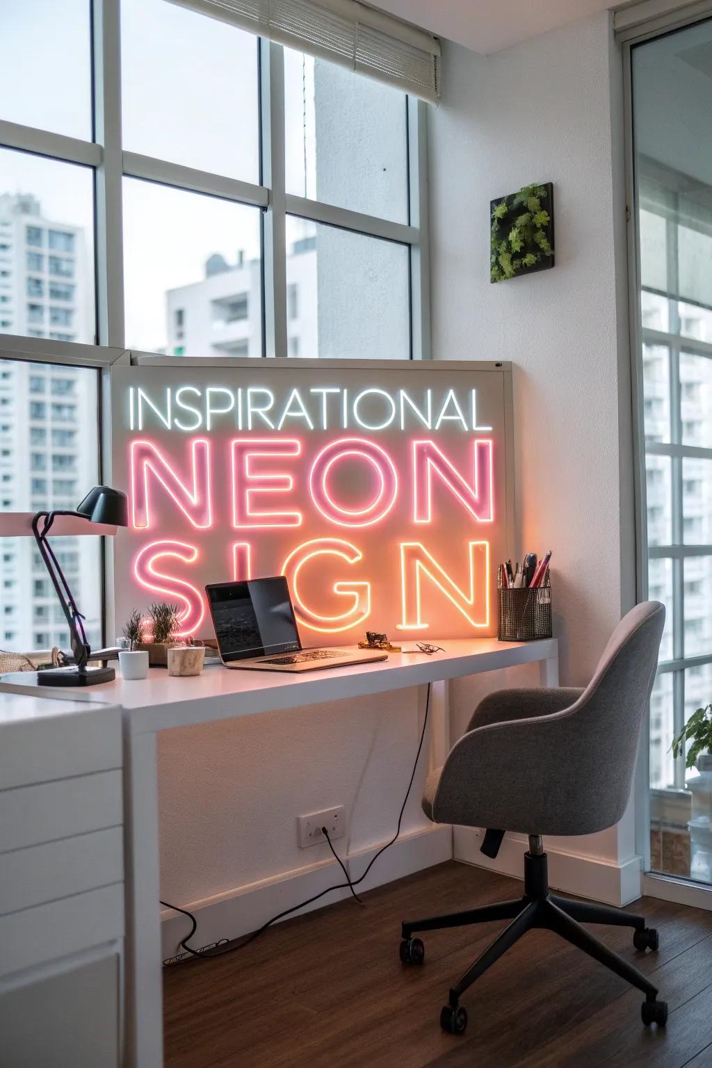 Stay inspired with a home office ray panel.