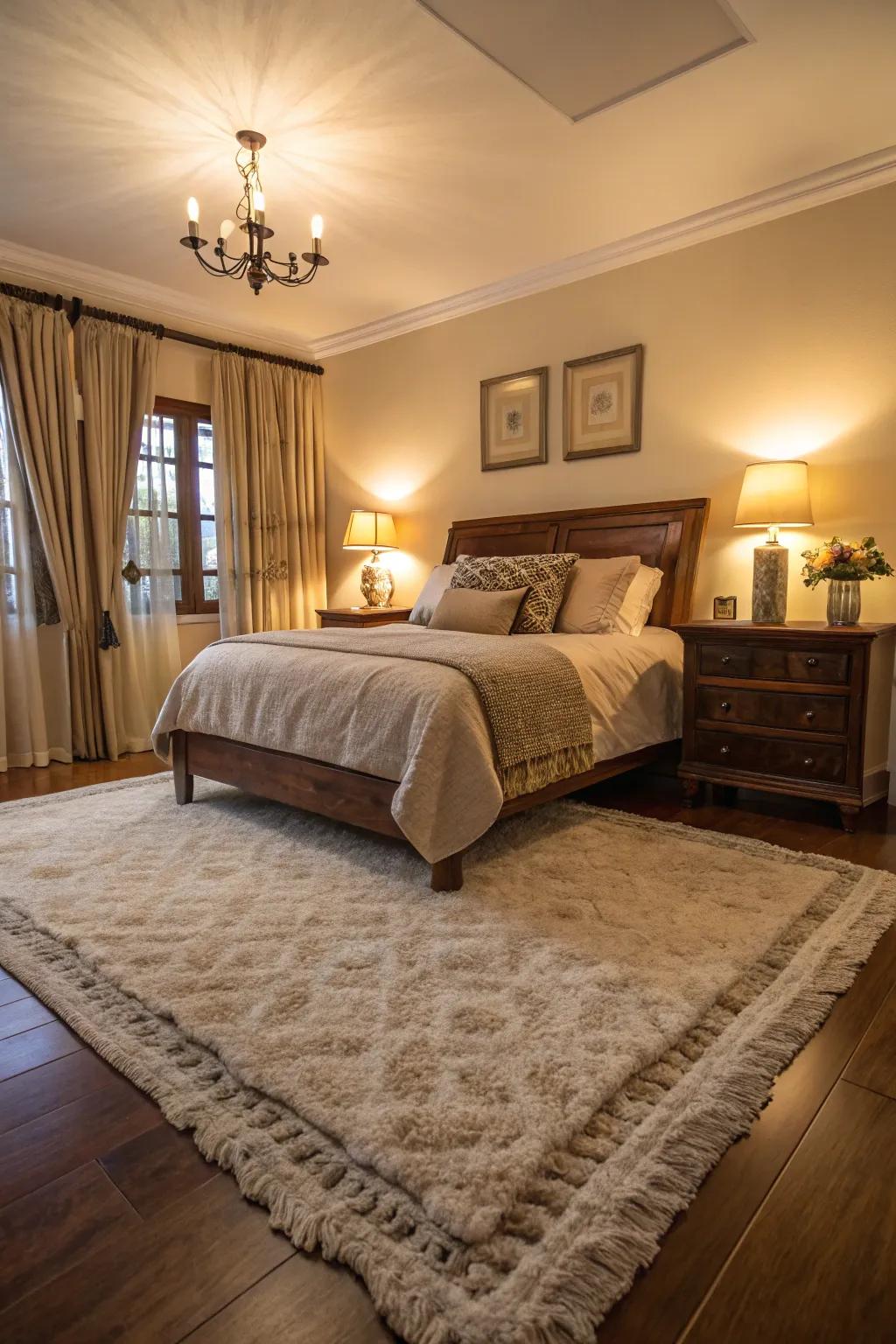 A comfortable floor covering brings warmth and texture to your bedroom floor.
