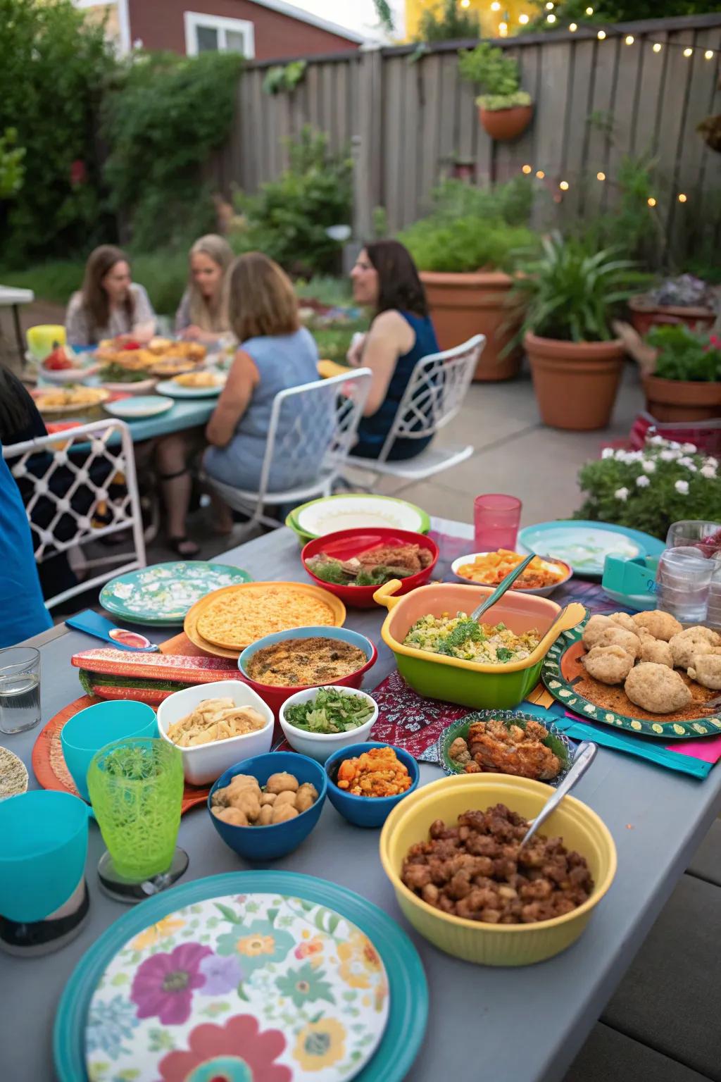 A bring-a-dish feast highlights a range of flavors and nurtures connection.