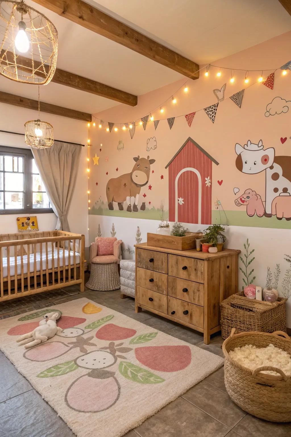 Relish the simple joys of farm life in your nursery.