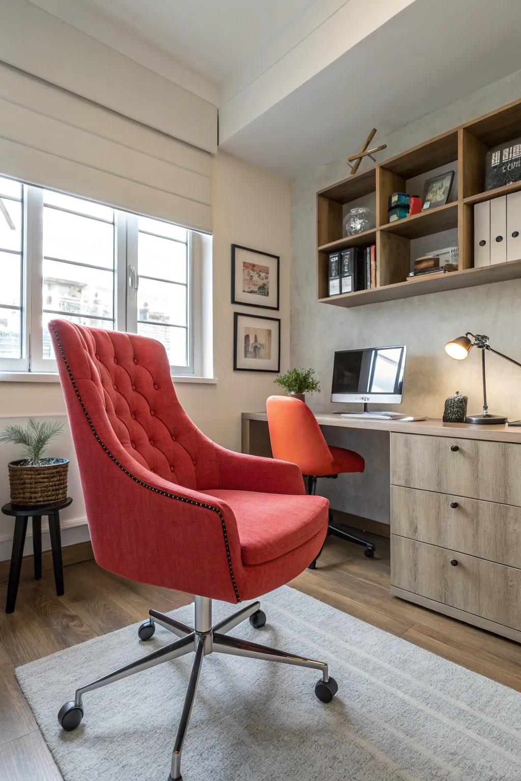 A statement piece anchors the room and sparks interest.