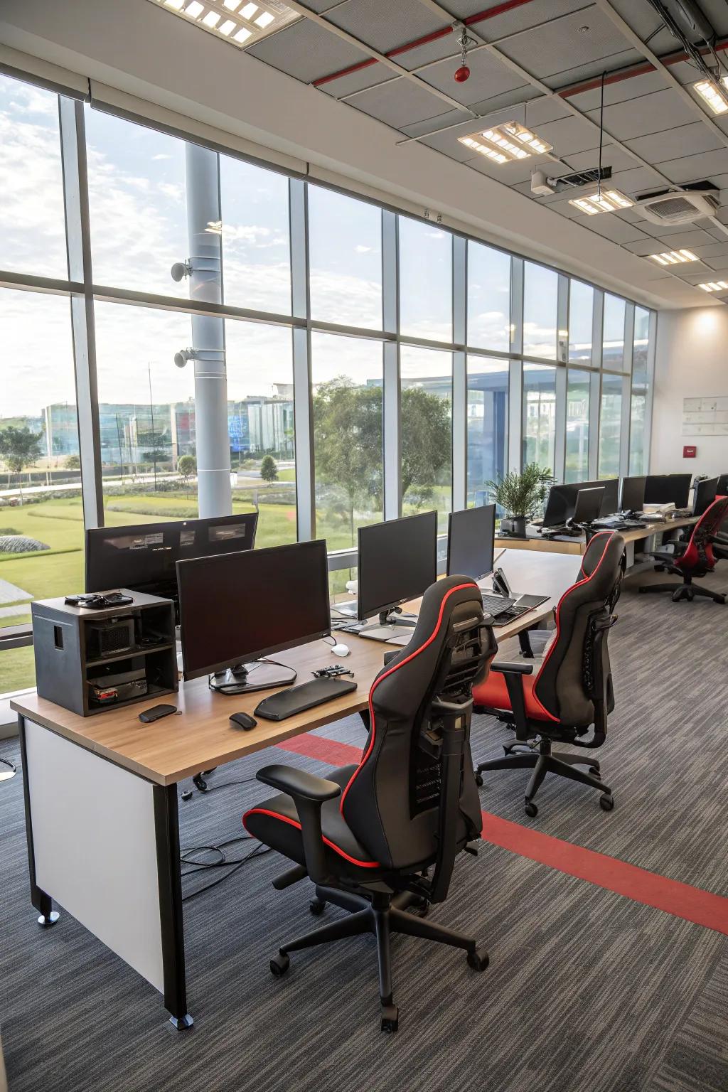 Seats and desks made to fit for comfort and getting things done.