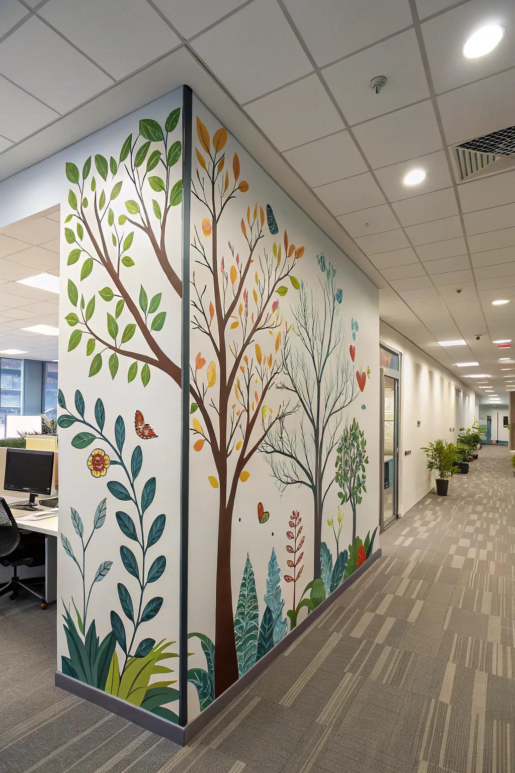 Pair creativity with nature using abstract nature coverings.