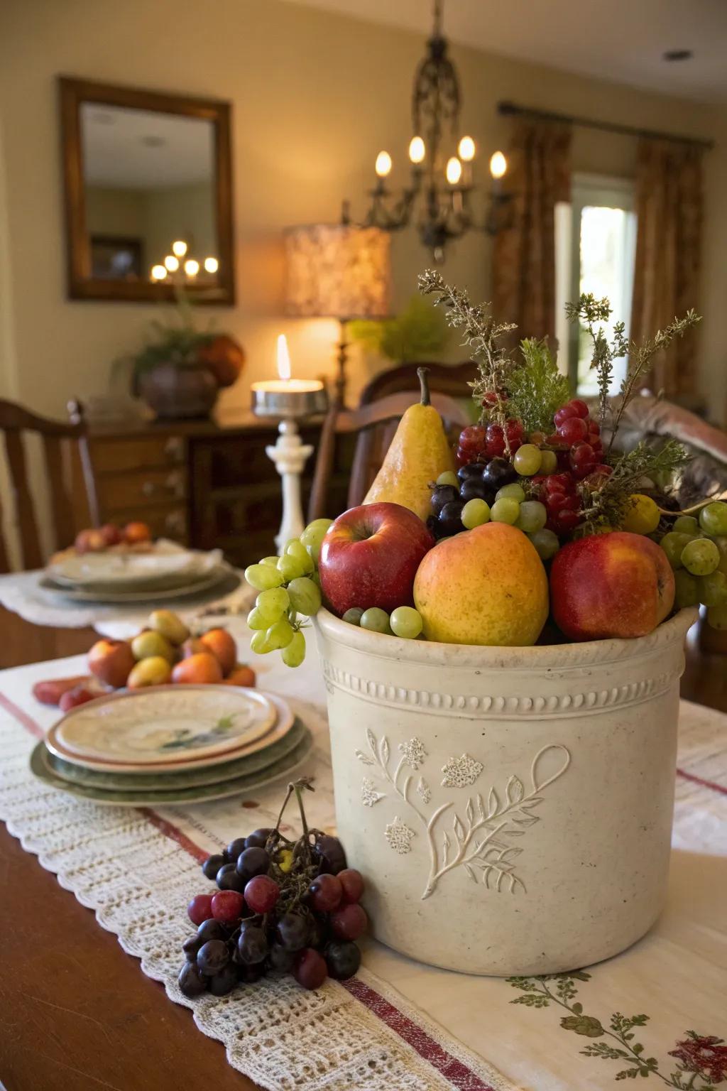 Make an assertion through a jug centerpiece.