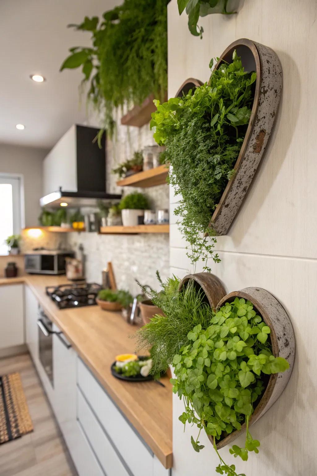 Heart-formed plant holders bring a loving touch to your greenery.