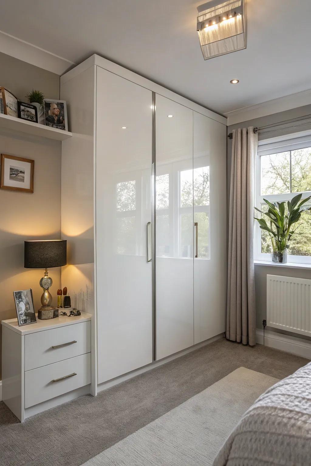 Corner closets maximize the use of every square inch.