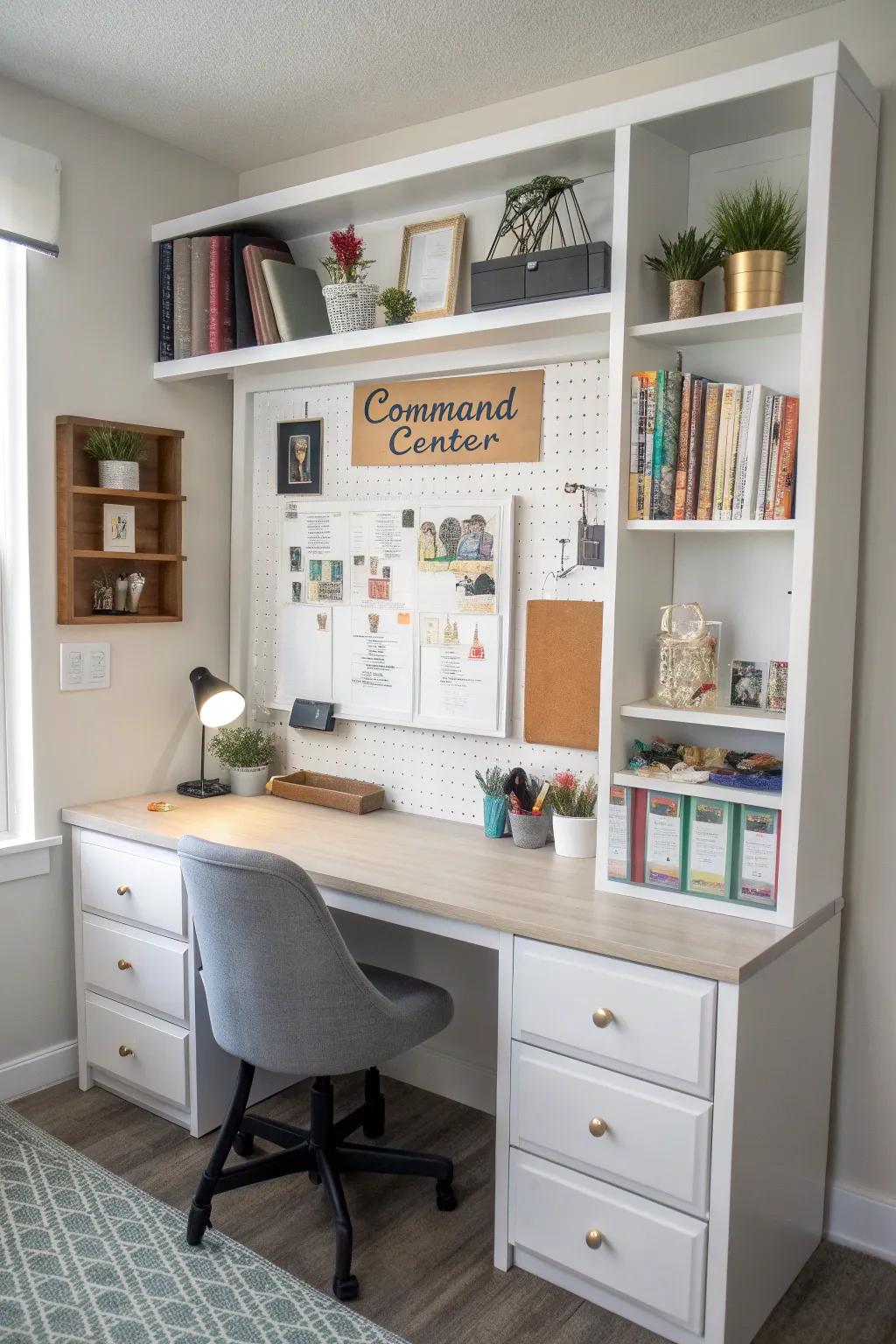 A command center helps streamline your daily tasks and maintain focus.