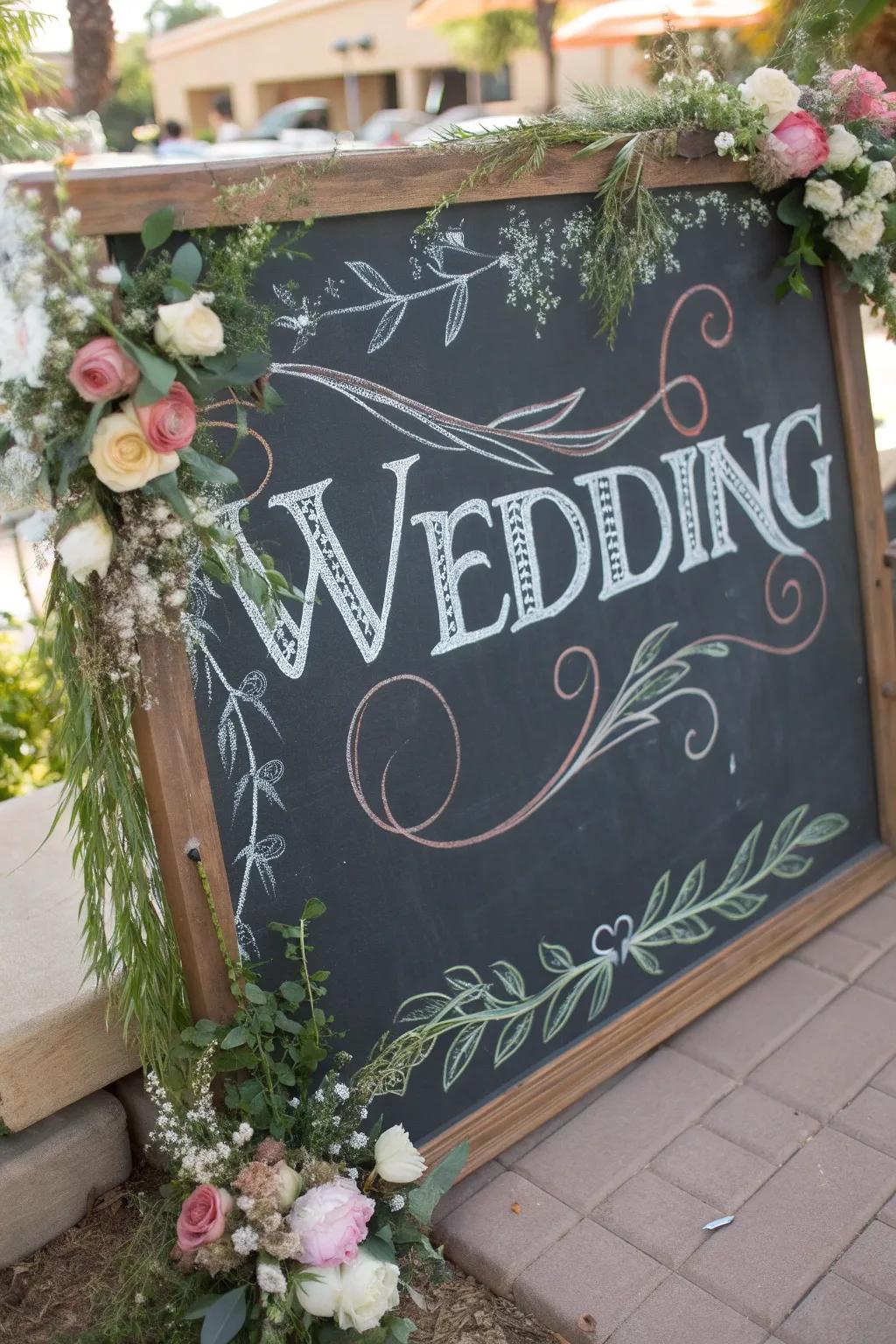 Infuse personal aspects using delightful blackboard illustrations.