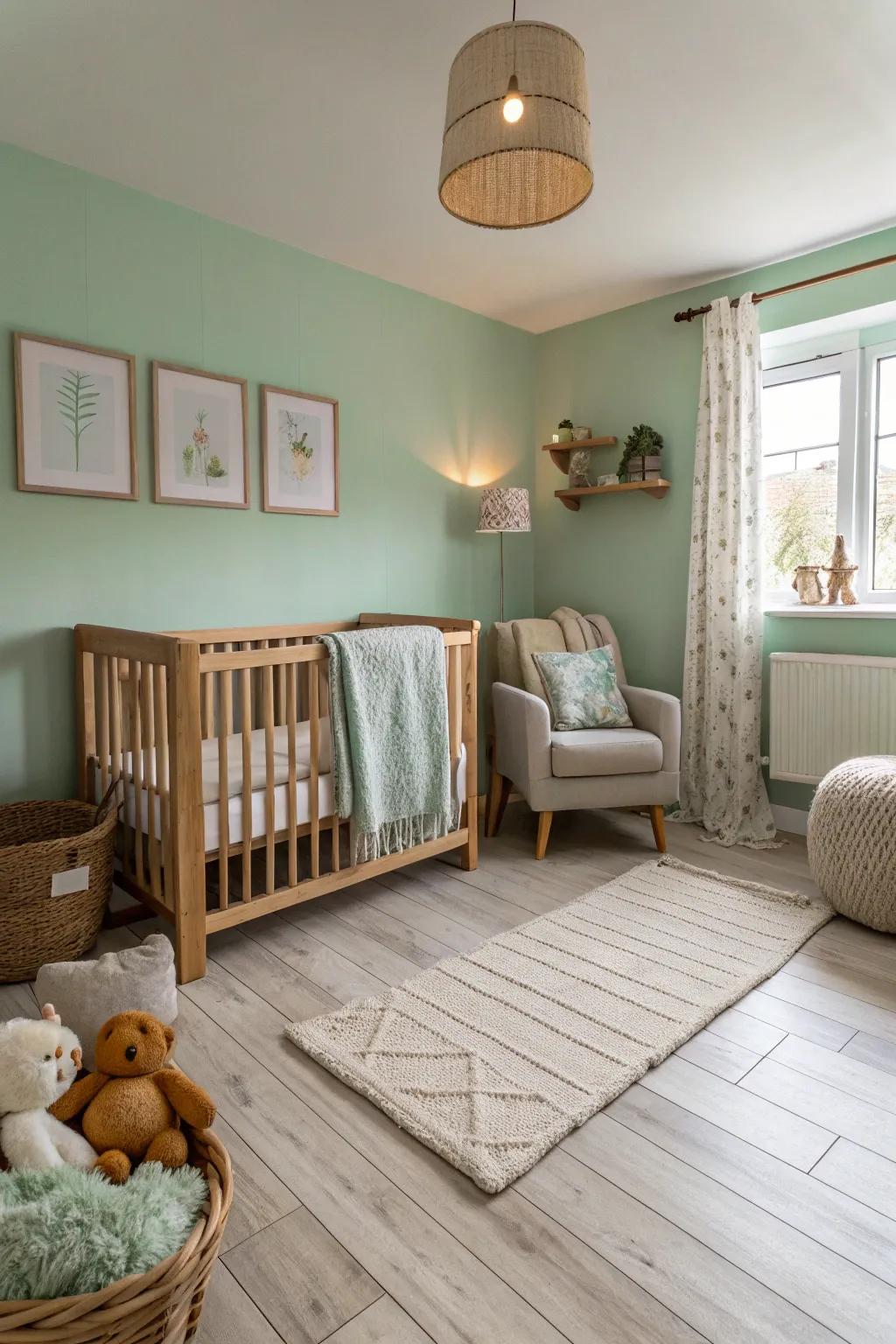 Subdued pastels construct a serene and inviting atmosphere.