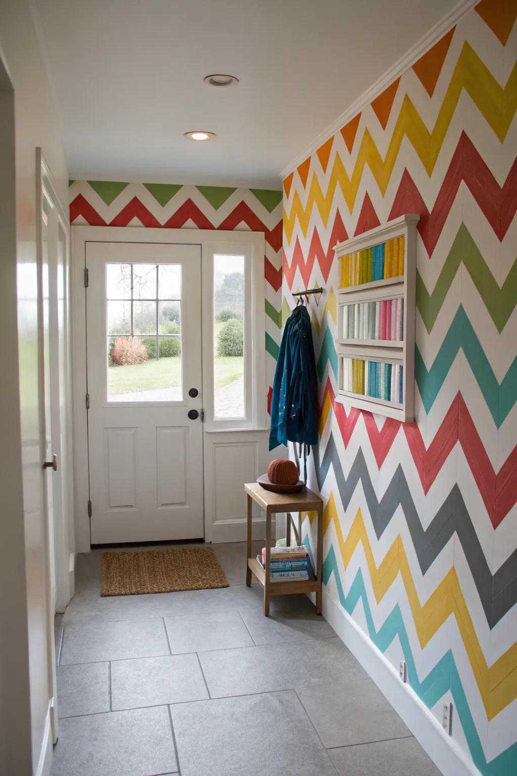 Zigzag patterns instill energy and motion into decor.