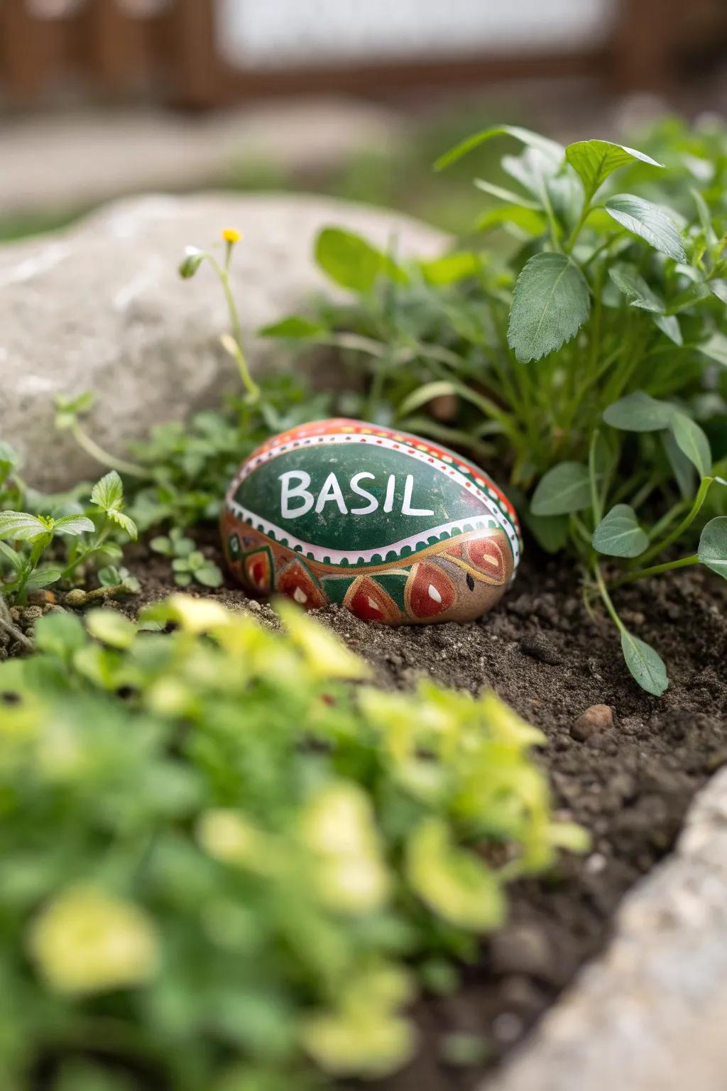 Elevate your garden with handcrafted charm: Discover the art of painted rock garden markers.