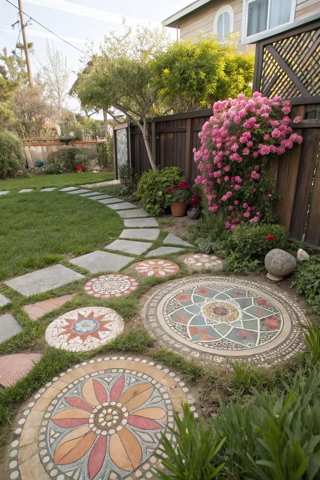 Tile patterns append a personalized artistic flair.