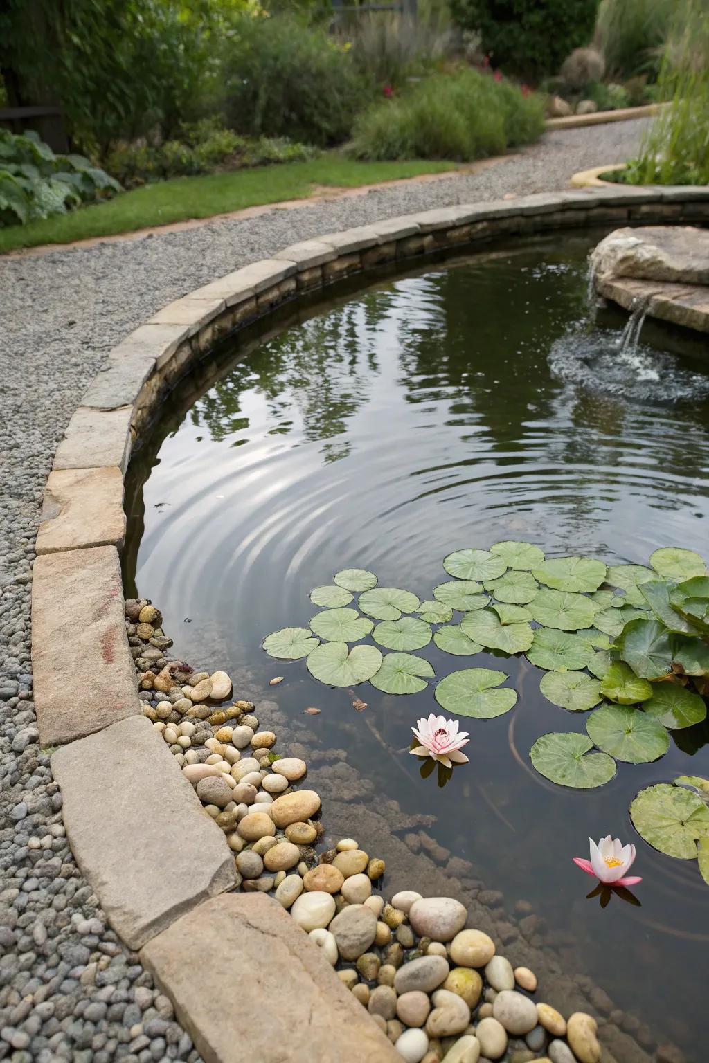 A serene liquid element exhibiting natural splendor.