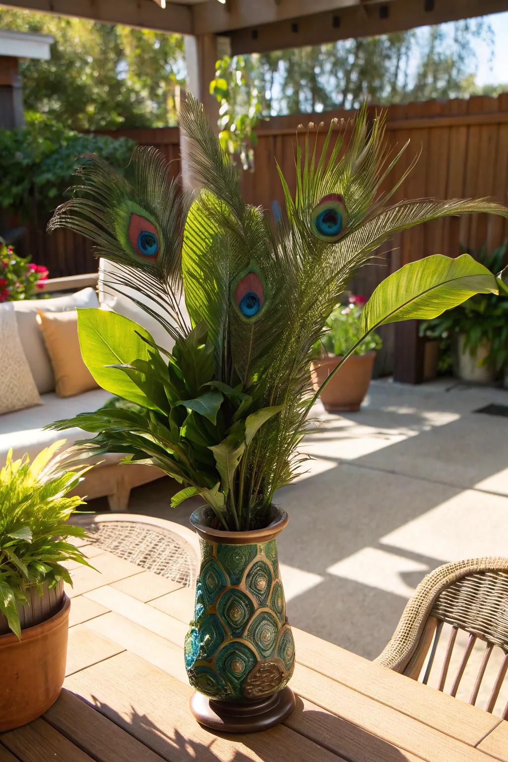 An exotic centerpiece influenced by tropical beauty.