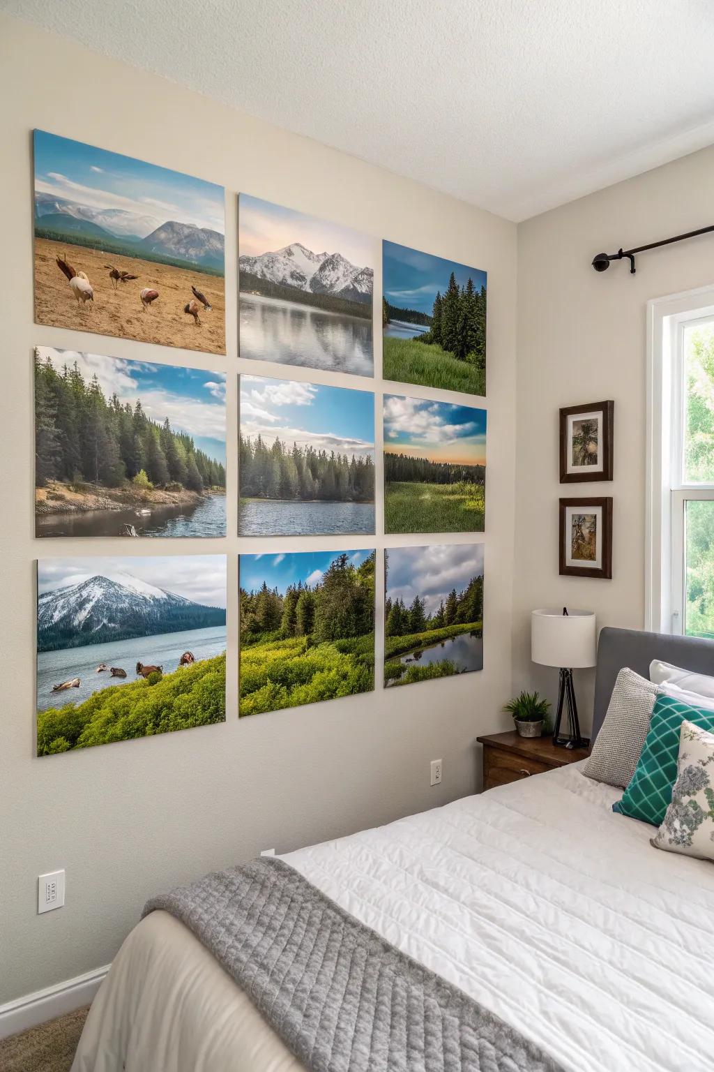 Welcome nature inside with a nature-themed display.