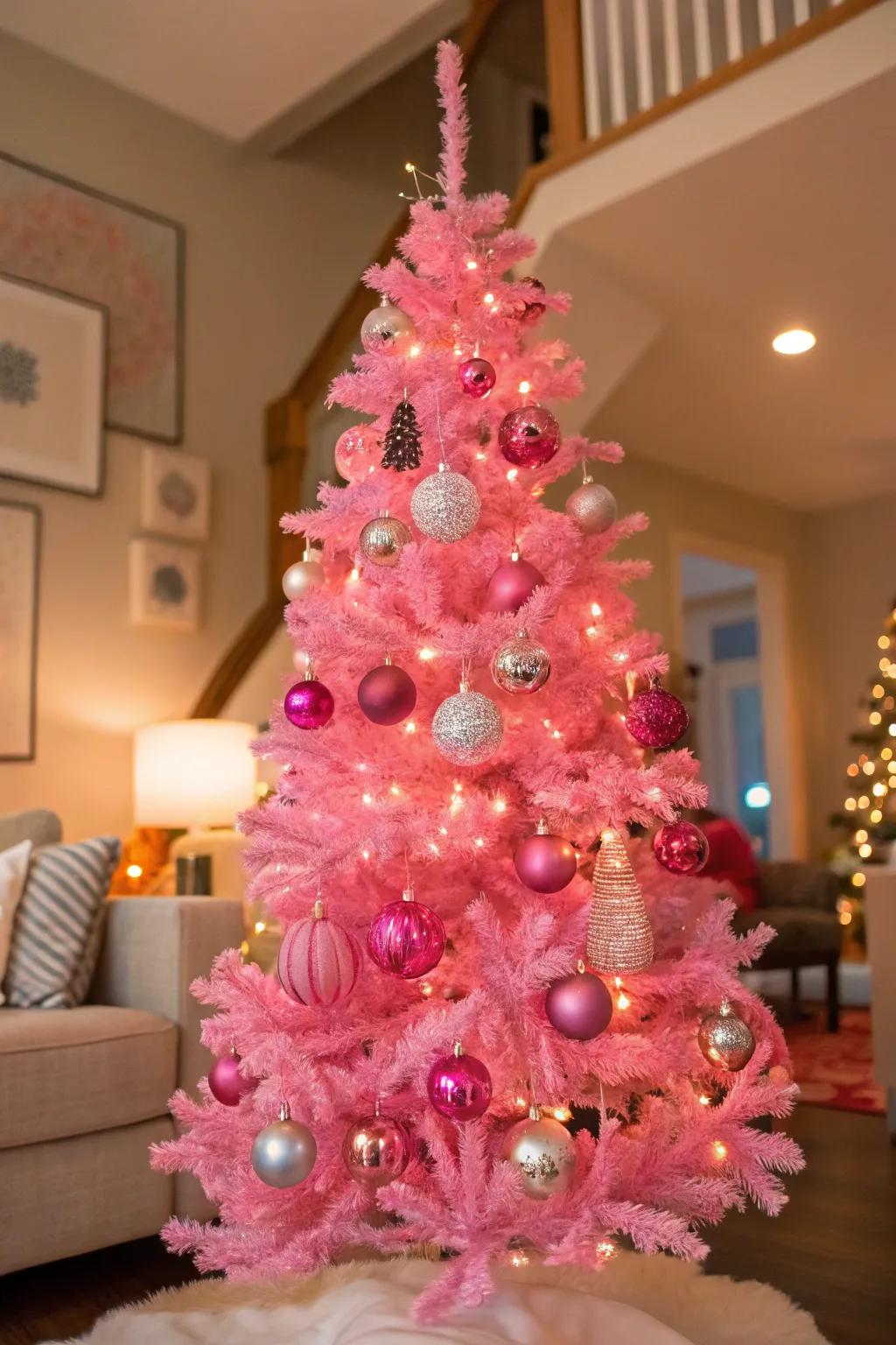 A blend of modern and traditional styles gives this fir a unique flair.