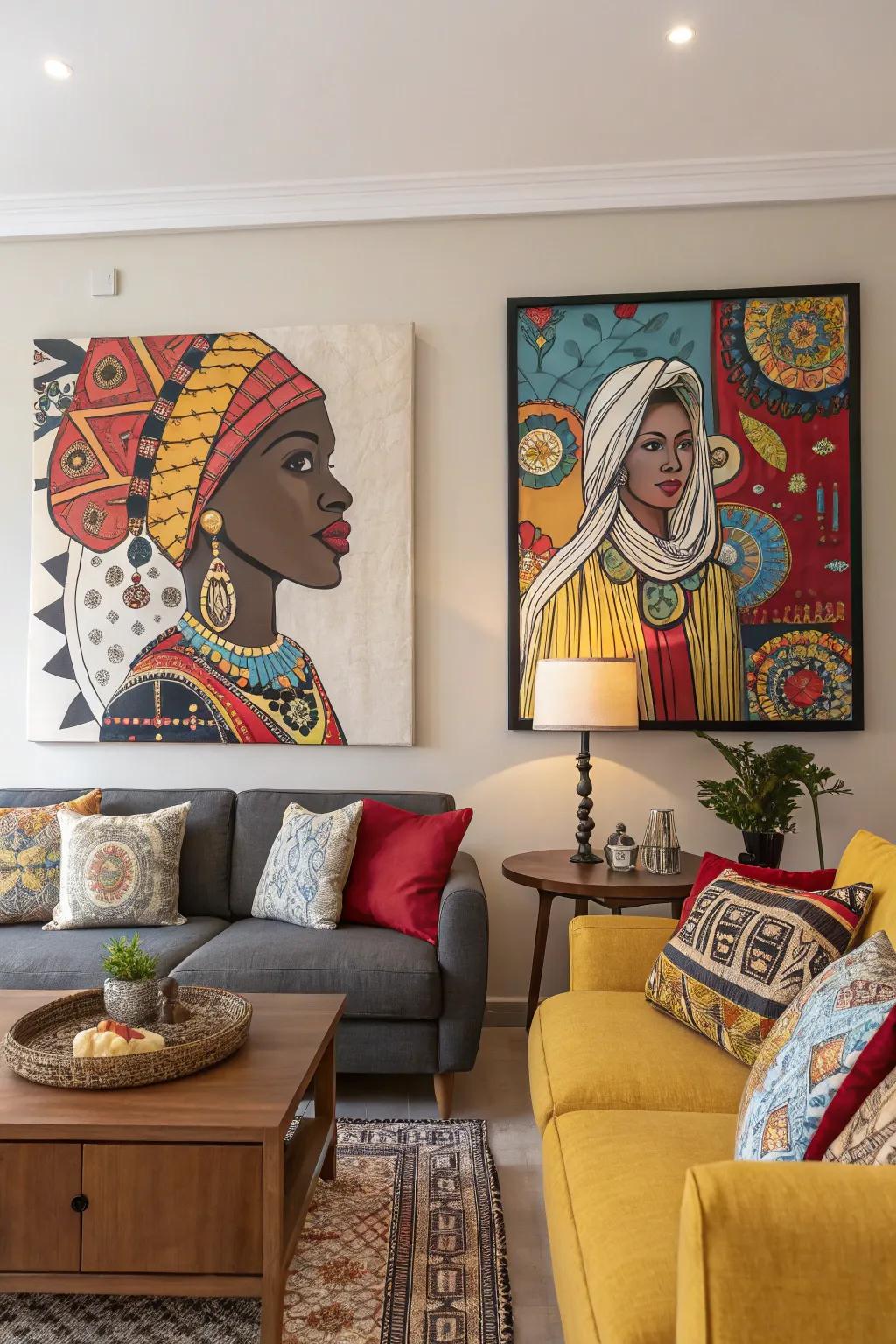 Merge cultures with pop art for that special feel.
