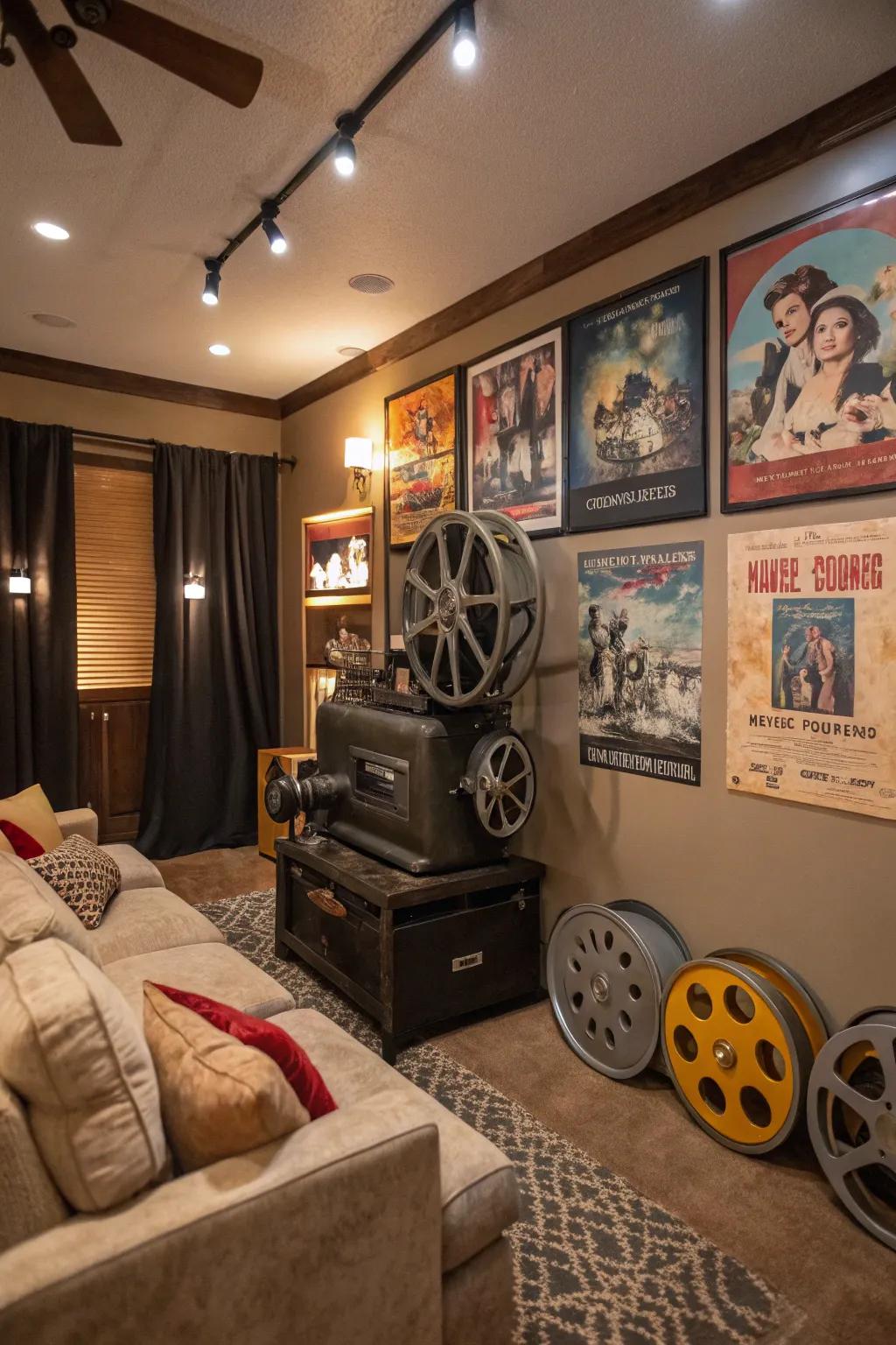 Theme decorations add personality and charm to your projector space.