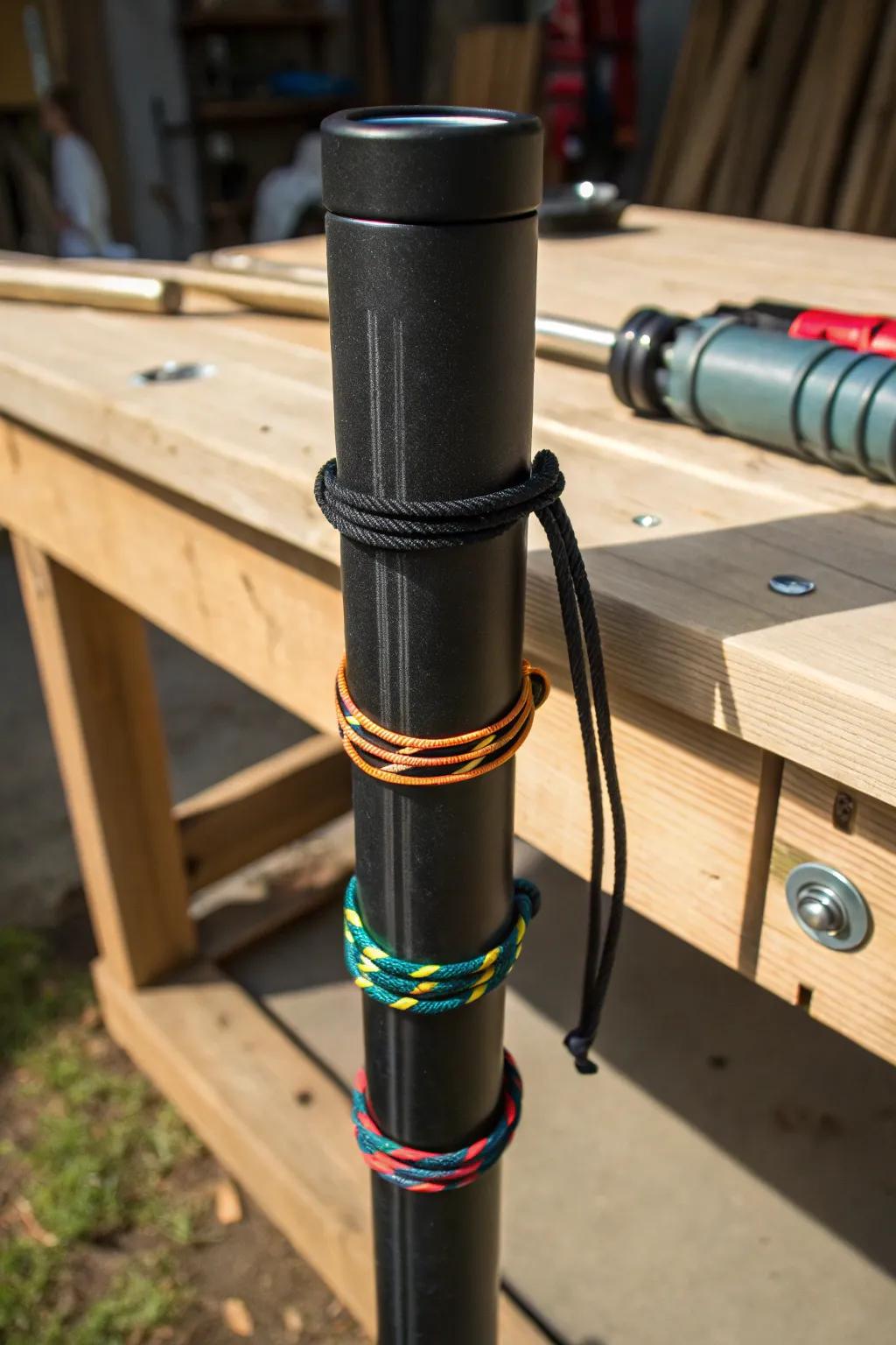 Change chaos to order using this bungee cord station. Excellent blend of ease and craft.