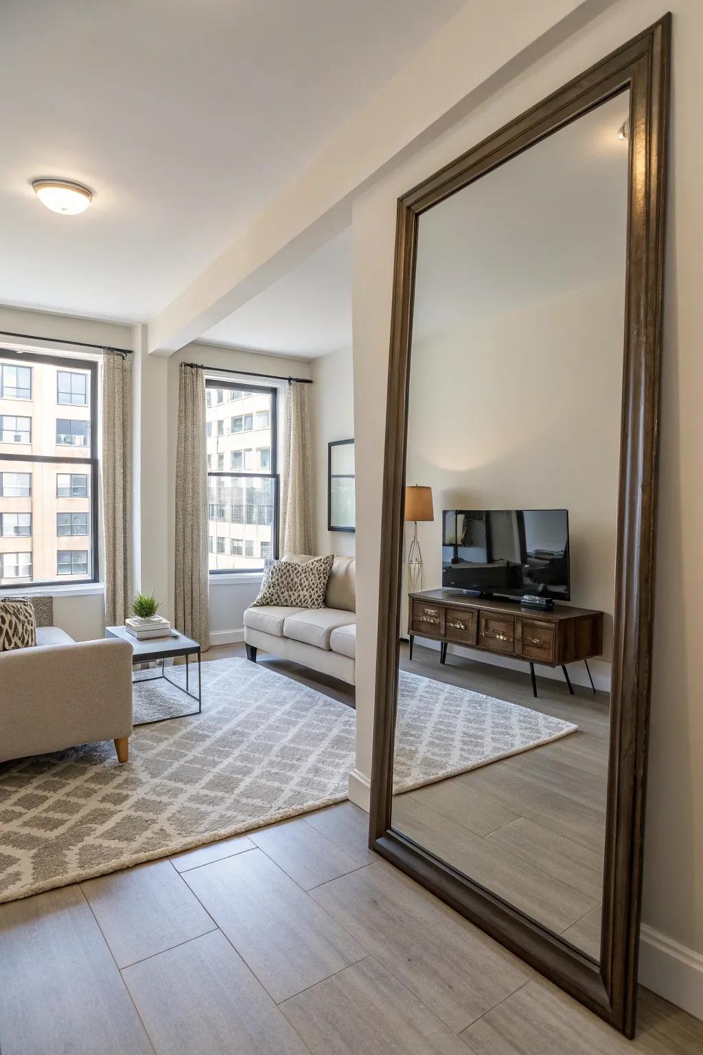 Expand your space visually with reflectors.