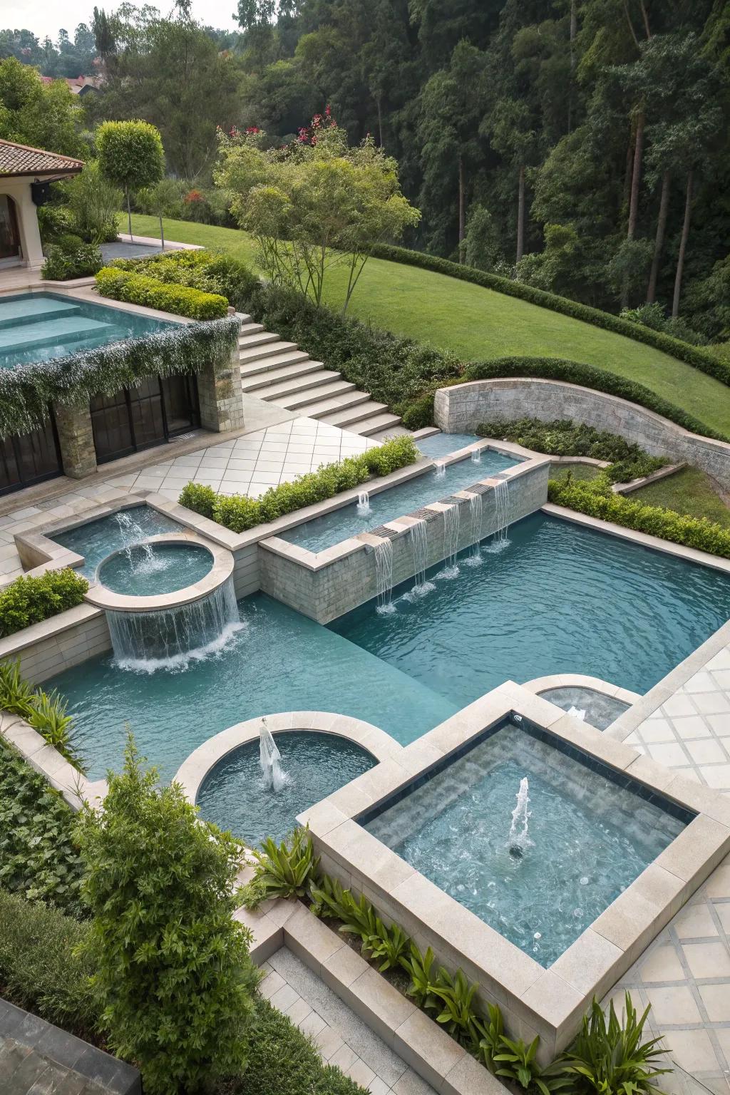 Raised pools make the most of your outdoor space.